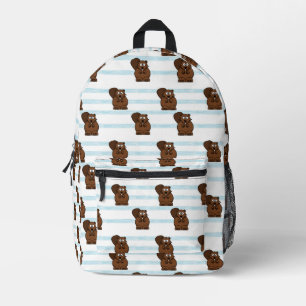 Mochila Impresa castor en franjas azules