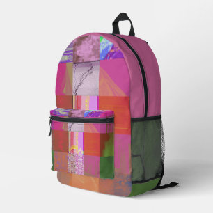 Mochila Impresa CD1FE646 Arte abstracto de falla digital Patrón de
