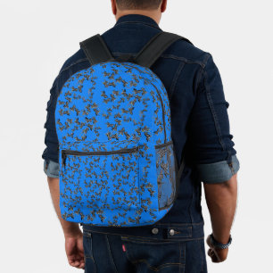 Mochila Impresa Cebra azul silvestre moderna