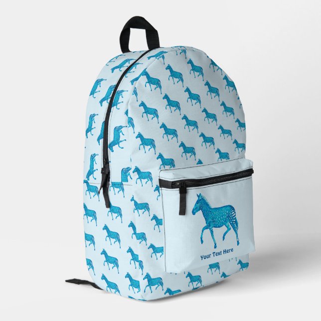 Mochila Impresa Cebra con lunares lindos (Esquina izquierda trasera)