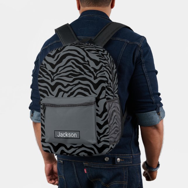 Mochila Impresa Cebra negra y gris (Insitu (Modelo))