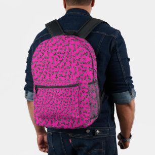 Mochila Impresa Cebra rosa salvaje moderna