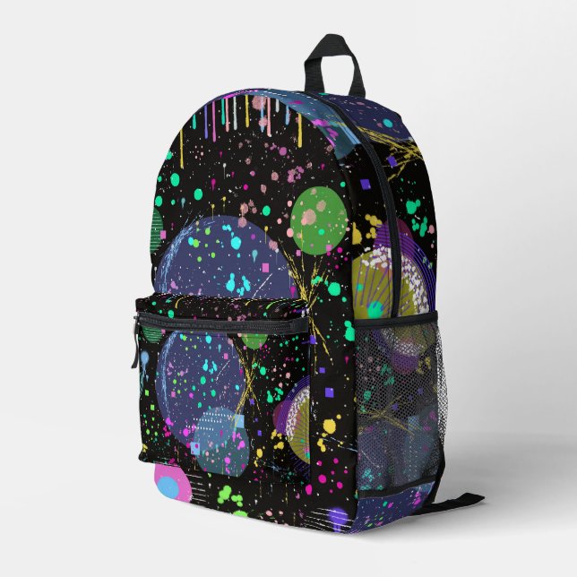 Mochila Impresa Celestial Celebrations: Maximalist Abstract Art  (Esquina derecha trasera )