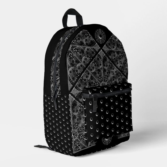 Mochila Impresa Ceramic Lace Black (Esquina izquierda trasera)