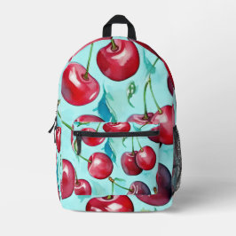 Mochila Impresa Cerezas dulces arte de cereza acuarela colorida