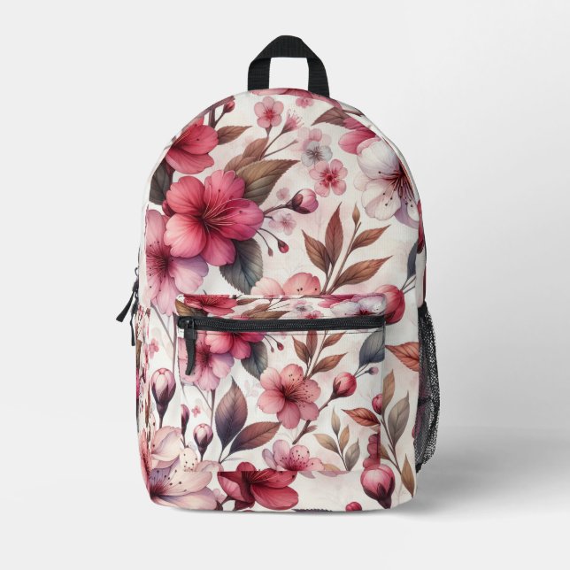 Mochila Impresa Cerezo en flor (Anverso)