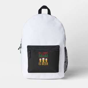 Mochila Impresa Cerveza de Navidad Fiesta de Navidad
