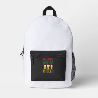 Mochila Impresa Cerveza de Navidad Fiesta de Navidad