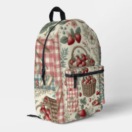 Mochila Impresa Cesta de Frutas Gingham Diversión