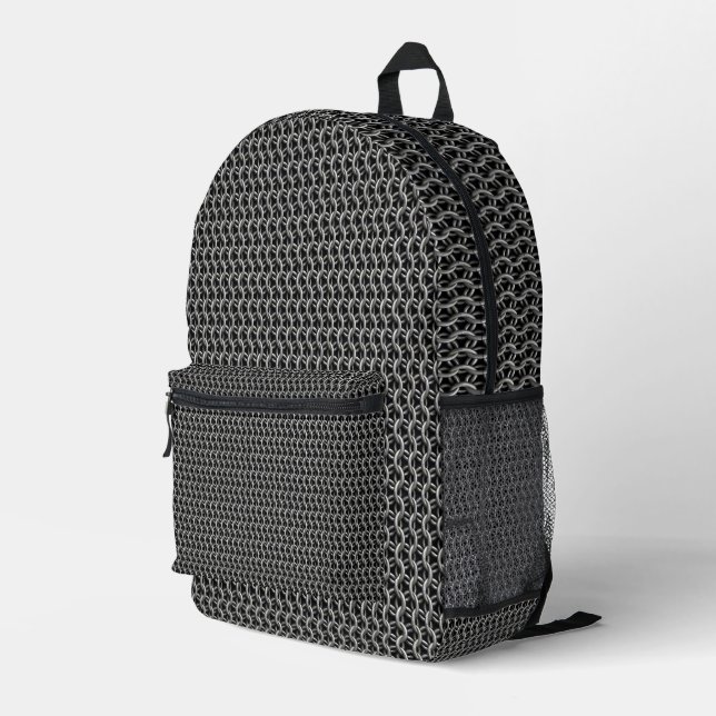 Mochila Impresa Chainmail Medieval Armor (Esquina derecha trasera )