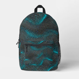 Mochila Impresa Charcoal Base with Teal Wave Accents