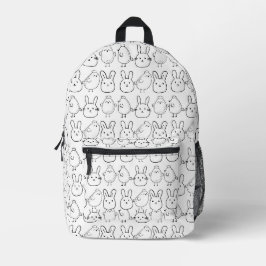 MOCHILA IMPRESA CHARMING BUNNIES AND CHICKS ILLUSTRATION