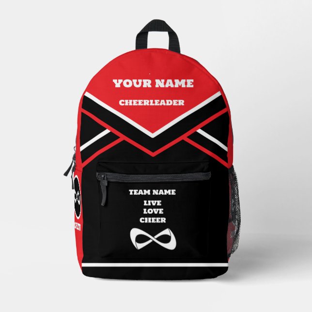 Mochila Impresa CHEERLEADER BACKPACK LIVE LOVE LOVE CHEER rojo (Anverso)