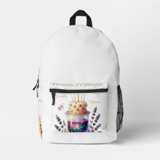 Mochila Impresa Chemistry Birthday Celebration Flask and Floral Ca
