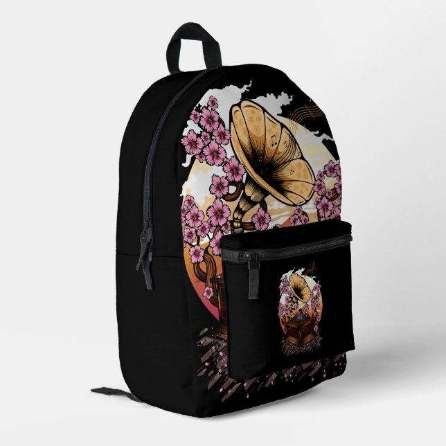 Mochila Impresa Cherry Blossom Musical (Esquina izquierda trasera)
