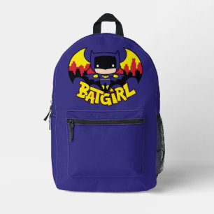 Mochila Impresa Chibi Batgirl Con Skyline Y Logo Gótico