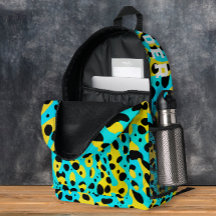 Chic Tendencias Patrón de Leopardo Turquesa y Nomb