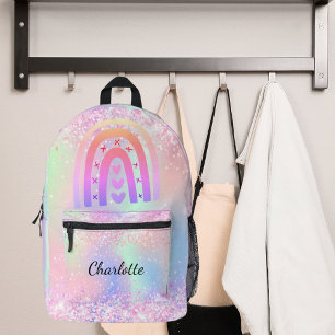 Mochila Impresa Chica de arco iris púrpura rosa