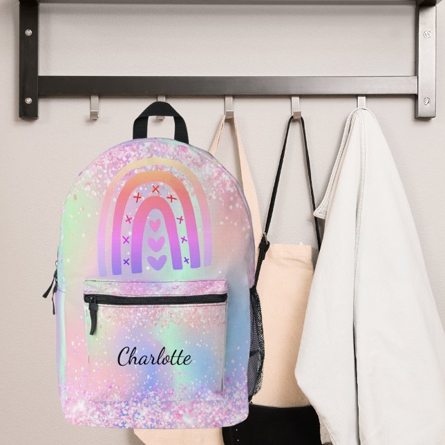 Mochila Impresa Chica de arco iris púrpura rosa (Subido por el creador)