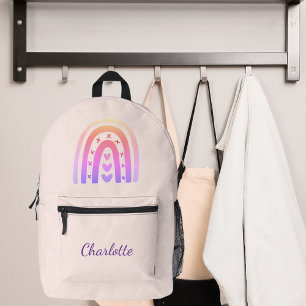 Mochila Impresa Chica de arco iris púrpura rosa