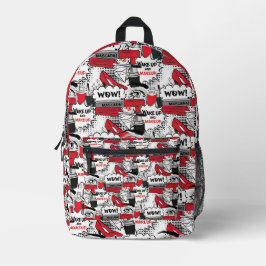 Mochila Impresa Chica de maquillaje lindo - Belleza kawaii y moda 