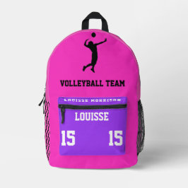 Mochila Impresa chica de voleibol Rosa fuchsia