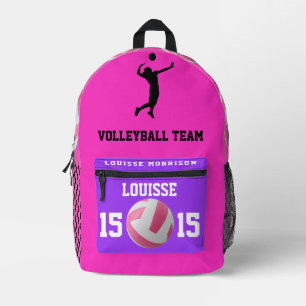 Mochila Impresa chica de voleibol Rosa fuchsia