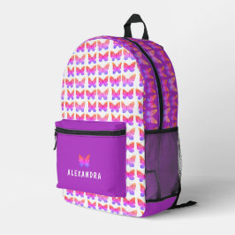 Mochila Impresa Chica Divertida Lindo Patrón de Mariposa de Escuel