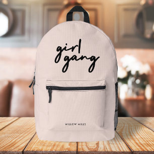 Mochila Impresa Chica Gang   Poder Chica Feminismo moderno Rubor P