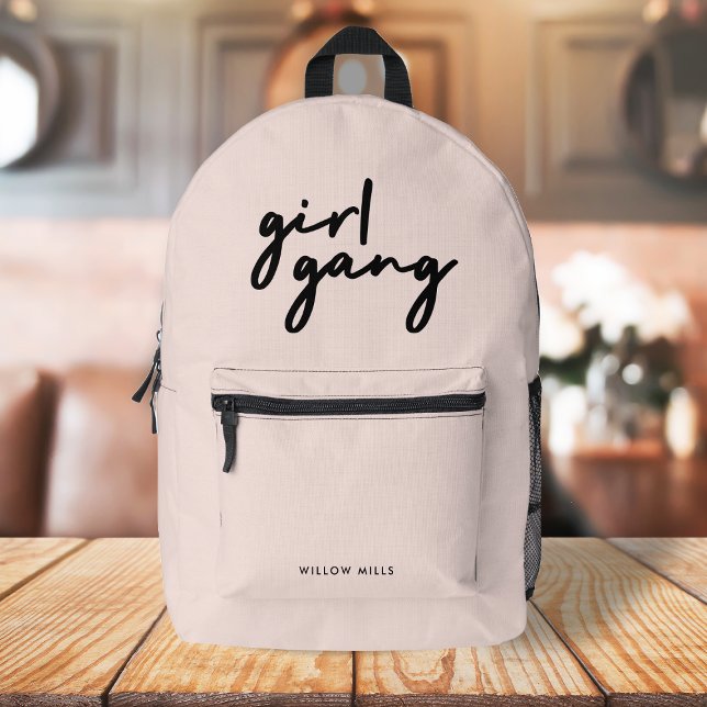 Mochila Impresa Chica Gang | Poder Chica Feminismo moderno Rubor P (Subido por el creador)