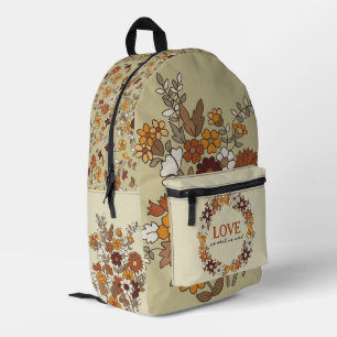 Mochila Impresa Chica simple de flores silvestres