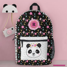 Mochila Impresa Chicas Cute Panda Face