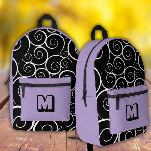 Mochila Impresa Chicas de patrón de lavanda suave