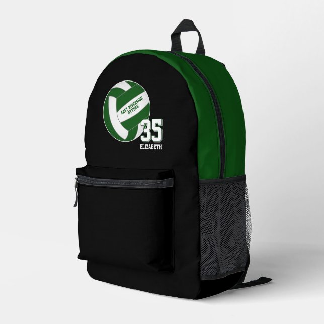 Mochila Impresa chicas del equipo de voleibol verde (Esquina derecha trasera )