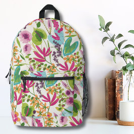 Mochila Impresa Chicas del patrón botánico floral