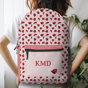 Mochila Impresa Chicas LadyBug, Punto Rosa de Polka