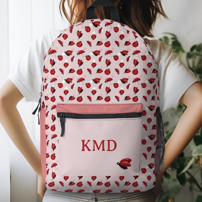 Mochila Impresa Chicas LadyBug, Punto Rosa de Polka (Subido por el creador)