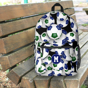Mochila Impresa chicas masculinos de fútbol colores de equipo verd