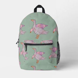 Mochila Impresa Chicas ocas Duo de ocas caprichosas del arte pop