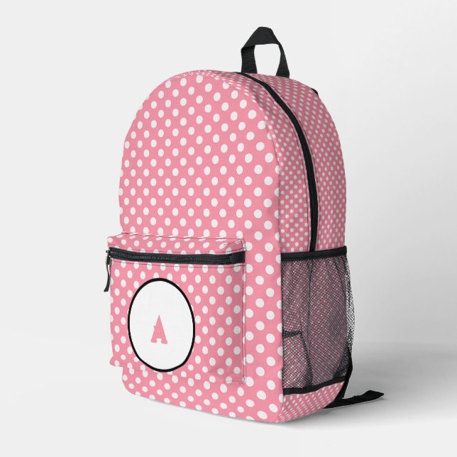 Mochila Impresa Chicas Pink Polka Dots (Esquina derecha trasera )