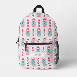 Mochila Impresa Chicas rosados adornos Patrón de muñeca