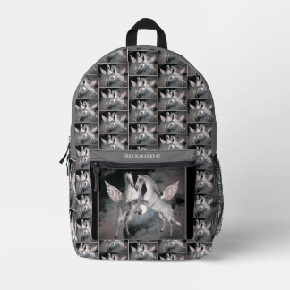 Mochila Impresa Cielo lúdico completo de los caballos Pegasus Pers