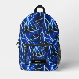 Mochila Impresa Cielo nocturno de tormenta eléctrica relámpago