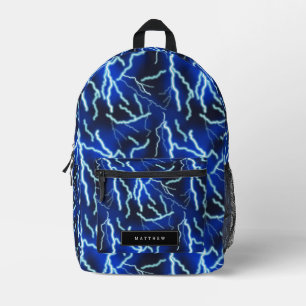 Mochila Impresa Cielo nocturno de tormenta eléctrica relámpago
