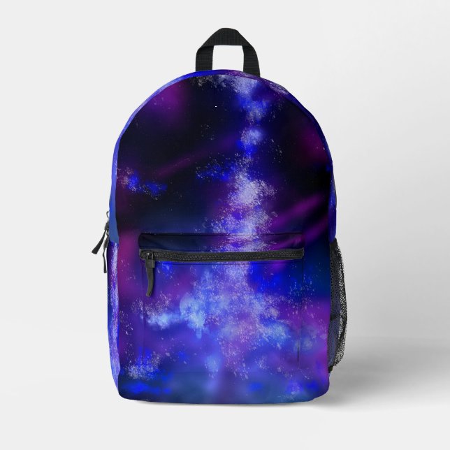 Mochila Impresa Cielo nocturno de zafiro azul (Anverso)