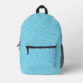 Mochila Impresa Cielo Suave Azul y Blanco Patrón Floral Ditsy Acua