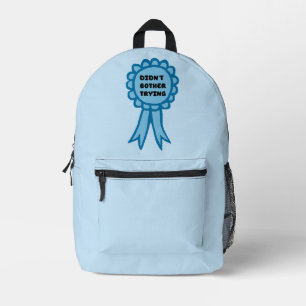 Mochila Impresa Cinta De Premio Azul Sin Molestarme En Intentarlo
