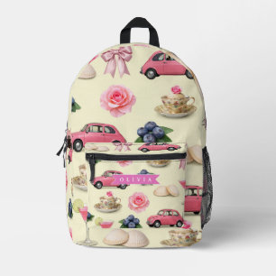Mochila Impresa Cinta personalizada para cóctel rosa de coqueta ad