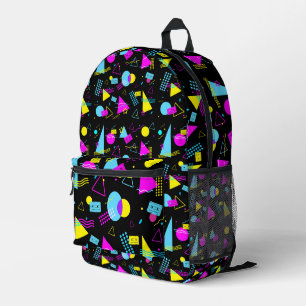 MOCHILA IMPRESA CINTA RETRO FORMAS COLORIDAS