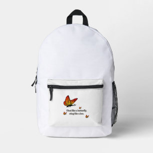 Mochila Impresa cita de mariposa